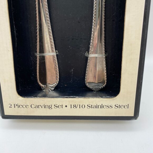 Royal Doulton Princess 2 piece Meat carving set Stainless Steel Thanksgiving Chr - Picture 4 of 7